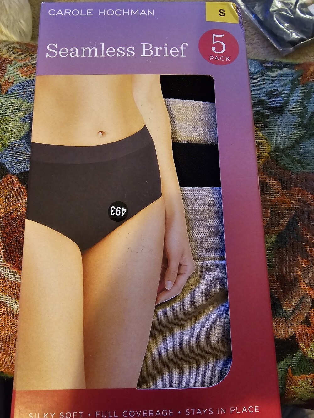 Midnight by Carole Hochman Women's Seamless Brief - Black (5 Pack) Size Small